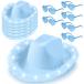 ¹͢ʡZhanmai 6 Pieces Cowgirl Light up Hat with Feather Boa, 6 Pieces
