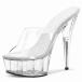 ���¹�͢���ʡ�Vujkliy Women's Clear Platform Mules Sandal, 6IN Stiletto Heels