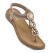 ¹͢ʡKSHUN Women's Sandals Summer Casual Beach Bohemian Beaded Ankle