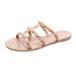 OMGard Womens Studded Sandals Jelly Shoes Ladies Beige Ladies Je ¹͢