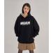 50%OFF ���������@�@ muah muah ���[�A���[�A  SIGNATURE COMBI COLOR OVERFIT HOODIE �؍��u�����h���K���i �V�O�l�`���[���S���уv���p�[�J�[