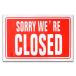 ץ졼 SORRY WERE CLOSED 2030cmSignPlate  ѻ  ƥꥢ ͡ ڥ᡼OK