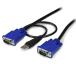 4.5m ȥ饹෿KVM֥ ѥưش 2 in 1 USB VGA KVM֥ ֥å USB A D-Sub 15ԥ - D-Sub 15ԥ ƥå StarTech