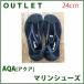 [ outlet ][ бесплатная доставка ]AQA[ aqua ] морской обувь [ черный /24cm]