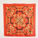 #apzt Hermes HERMES шарф красный Eperon d'or желтый золотой. . машина Calle 90 шелк женский [795329]