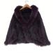 #wnc меховое пальто фиолетовый пончо норка лиса женский [810617]