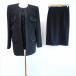 #ancoto- collection otto collection setup 9 black three-piece skirt suit no color piping lady's [812283]