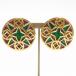 #anzaji van si.GIVENCHY серьги Gold зеленый Circle Vintage женский [833576]