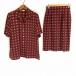 #snc Aquascutum Aquascutum выставить wine red общий рисунок короткий рукав женский [862815]
