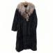#wnc Enba EMBA меховое пальто 11 чёрный длинный swakalaSWAKARAkaru прохладный Ram серебристая лиса женский [868510]