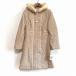 #wnc гарантия Lee Visconti GALLERY VISCONTI пальто 2 бежевый внешний с хлопком с капюшоном . мех с биркой прекрасный товар женский [882174]