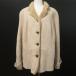 #wnc Burberry BURBERRY пальто мутоновое пальто 46 оттенок бежевого кожа ягненка кожа сделано в Японии большой размер женский [921867]