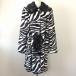 #wncita задний Italiya пальто 9 чёрный белый искусственный мех пальто Zebra длинный с биркой прекрасный товар женский [929250]