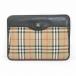#anb Burberry BURBERRY ручная сумочка портфель бежевый чёрный красный проверка Logo мужской [948679]