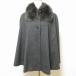 #wnc Balmain BALMAIN накидка пальто F серый мех лисы no color женский [951961]