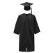卒業式 スーツ アカデミック ガウン ローブ 帽子 角帽 セット 2019 チャーム付 黒 ブラック 海外 博士 ハロウィン