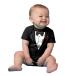  baby child tuxedo rompers black 