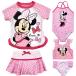  One-piece lady's Minnie Mouse goods for children swimsuit set Rush Guard skirt shorts bikini swimsuit girl pink minnie Chan 