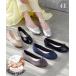  туфли-лодочки обувь 4E широкий свободно большой размер широкий мягкость .... Flat .... балетки 23.0 26.5 ( aqua karuda)