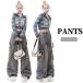  Denim pants y2k high waist strut pants gradation piece .. cargo pants easy dance costume lady's Bottoms hiphop long trousers 