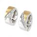  ушные каффы 18 золотой K18WG×YG комбинированный цвет diamond 0.06ct серьги-кольца белое золото × желтое золото обе уголок для year аксессуары akto one 