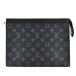  Louis Vuitton сумка мужской монограмма * Eclipse небольшая сумочка * Voyage MM M61692 сумка путешествие оттенок черного серый серия новый продукт akto one 