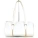  Burberry handbag tube shape drum Boston Mini leather white plain shoulder .. handbag lady's bag akto one 