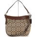  Coach сумка женский 2WAY one плечо сумка на плечо signature бежевый × Brown F13744 плечо .. наклонный ..akto one 