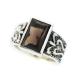  Black Label кольцо SV925 дымчатый кварц 19 номер 12.0g Brown diamond черный Stone серебряный аксессуары te The Yinling gakto one 