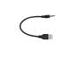 USB 3.5mm conversion cable USB2.0 stereo Mini plug charge cable car audio earphone black 