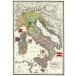  постер старая карта Италия I.F.I постер 50×70 MAPPA ITALIA CR001 длина длина искусство интерьер 