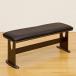  обеденный bench 106cm ширина длина стул натуральное дерево производства . кожаные кресла темно-коричневый BH-04B(DBR)