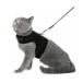 PETBEMO 猫 ハーネス リードセット 胸あて 抜けにくい m 反射テープ メッシュ素材 猫用 (m)