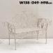  bench 2 местный . для сад bench железный ширина 138 глубина 49 высота 98cm белый . Blanc чай k French железный 2 человек для 