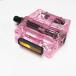  bicycle pedal VPbipi- flat pedal reflector attaching pink clear body half transparent left right 1 set MTB BMX