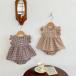Baby Gingham Check Frill tops &amp; Bloomer все 2 цвет 70cm 80cm 90cm подарок подарок празднование рождения Корея ребенок одежда AH-MART