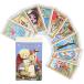 Qioniky 78枚のタロットカード、白猫のタロット占いタロットデッキ、初心者やタロットカード愛好家に適しています コート紙 運命の占いカード