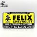  Felix Chevrolet metal рамка для номера желтый plate имеется FELIX CHEVROLET рамка номерного знака Felix The кошка US размер Lowrider 