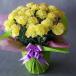 母の日　カーネーション（黄）　高３５ｃｍ×巾２６ｃｍ　陶器鉢入　ラッピング付,光触媒、造花