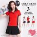  Golf одежда верх и низ в комплекте Golf One-piece рубашка женский A линия надеты .. лето ko-te вентиляция . пот короткий рукав красивый .40 плата 50 плата осень ko-te