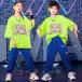  Корея ребенок одежда HIPHOP hip-hop stage костюм Kids танцевальный костюм jazz отвечающий .. Jazz Dance тренировка надеты спортивная форма Dance одежда группа одежда девочка мужчина футболка комплект 