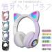  кошка уголок наушники Bluetooth 5.0 беспроводной наушники LED светится проводной беспроводной 2Way высококачественный звук Mike есть складной Kids взрослый ребенок день рождения подарок подарок 4 цвет 