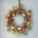  рождественский венок 50cm×50cm красный реальный сосна ....Xmas lease искусственный цветок цветок колесо искусственный цветок Рождество вход круг колесо .. дверь украшение оборудование орнамент интерьер ограниченное количество 