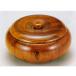 木製 スリ漆 6.0 筋入蓋付菓子鉢（菓子器 お菓子入れ 木目 天然木 引き出物 記念品 内祝い）