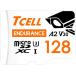 TCELL High Endurance 128GB microSDXC A2 высокая прочность мониторинг камера для память карта USH-I U3 V30 4K микро SD карта считывание включая / вписывание максимальный 100/80MB/ секунд 