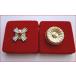  pouch attaching pin badge 2 piece set inspection . inspection .. lawyer hi around cosplay insignia pin bachi Gold 