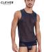 CLEVER AUDACY TANK TOPk рычаг шелк ощущение мода мужской движение незначительный прозрачный чувство мужчина внутренний высококлассный материалы . вода скорость . спорт роскошь Club 