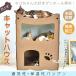  cat house cat for nail .. cardboard house nail .. high density rust -stroke less cancellation ventilation two layer construction easy cat tower cat box nail .. bed 