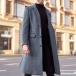  ваш заказ . Пальто Честерфилд жакет мужской внешний чёрный серый бизнес ходить на работу длинный простой рука толщина . большой размер зима осень джентльмен одежда кашемир шерсть 