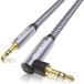 SOUNDFAM AUX кабель,90° 3.5mm аудио кабель 3 высшее /TRS 3.5mm стерео Mini штекер мужской - мужской Hi-Fi качество звука 